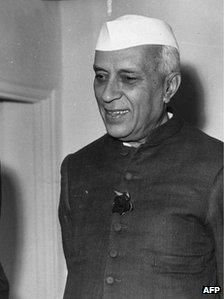 Nehru in his trademark jacket