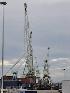 St Peter Port Harbour cranes