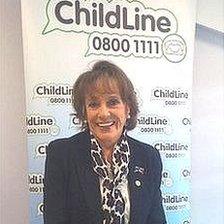 Esther Rantzen at ChildLine's office in Cardiff