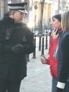 Chief Constable Tony Melville on the streets of Gloucester