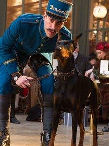 Sacha Baron Cohen with Blackie in Hugo