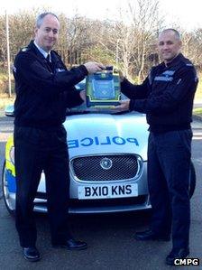 Chief Superintendent David Jones and PC Martin Smith from CMPG