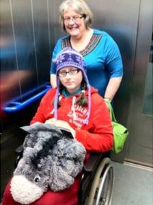 Eleanor (in wheelchair) and Alison Read