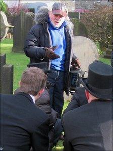 Sir David Jason filming Pearly Gates