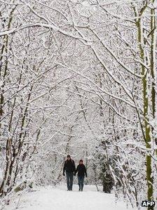 Walkers in a London park