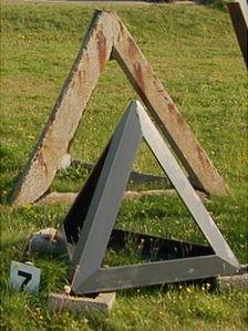 German WWII anti-landing defences on display in a French museum