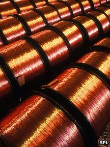 Reels of copper wire