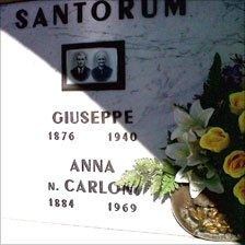 Giuseppe Santorum's gravestone