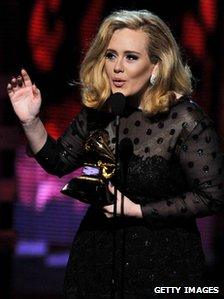 Adele at the Grammy Awards