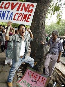 Gay rights activists in India