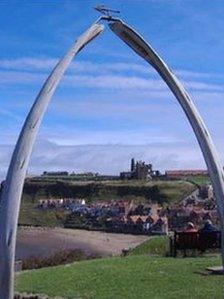 The new bones forming the arch on West Cliff (photo taken by Nick Fletcher)