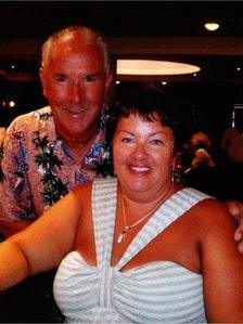 Peter Rippington, who was killed in the coach crash, and his wife, Sharon