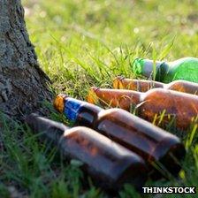 Empties in a park