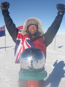 Mark Wood at the South Pole