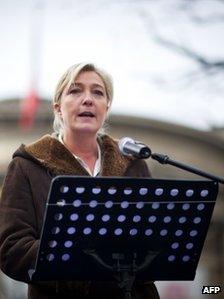 Marine Le Pen in Paris, 13 February