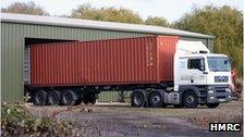 Lorry delivering cigarettes