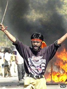 Rioter in Gujarat - February 2002