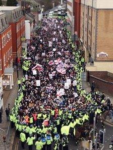 EDL march