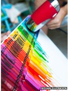 melted crayon art by Megan Duerksen