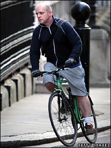 Steve Hilton on his bike