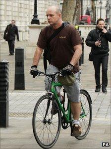 Steve Hilton on his bike