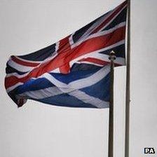 Saltire and union flag