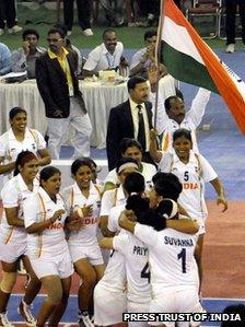 Indian team after their win (PTI)
