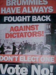 Leaflet from Birmingham Campaign Against an Elected Mayor