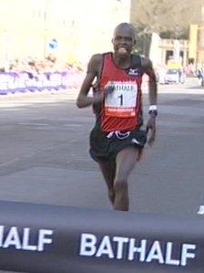 Edwin Kiptoo approaching the finish line