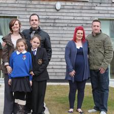 Nyree and Anthony Jones and their two daughters Shannon-Lee and Demi, and Chloe Thomas and her partner Stuart-Carl Barnes