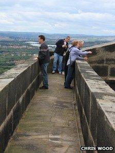 People on Penshaw Monument walkway. Photo: Chris Wood