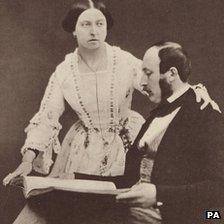 Queen Victoria and Prince Albert at Buckingham Palace on 30 June 1854