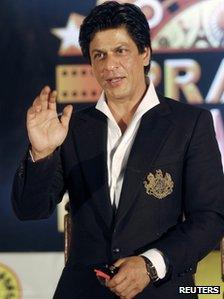 Bollywood actor Shah Rukh Khan near Calcutta on 15 April 2012