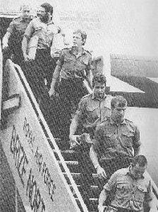 Veteran Brian Jones arriving home 1982