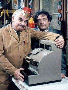 Ronnie Barker and David Jason in Open All Hours