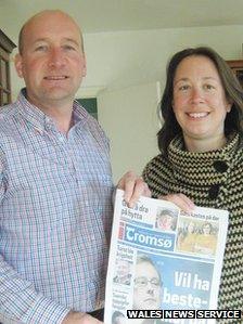 David Wilson and his wife Deborah made the local newspaper in Norway