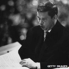 Dietrich Fischer-Dieskau at the premiere of War Requiem in 1962