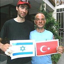 Climbers Nadav Ben-Yehuda (left) and Aydin Irmak after descent (pic: Israeli embassy, Kathmandu)