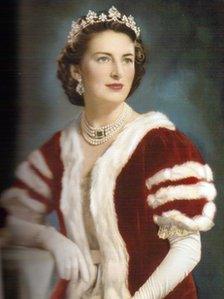 Lady Bagot of Blithfield in the robes she wore for the coronation in 1952