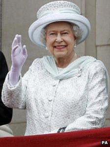 The crowning moment of the day came when the Queen waved her appreciation from the balcony of Buckingham Palace