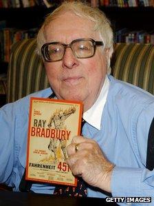 Ray Bradbury, pictured in 2002