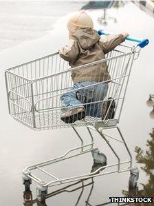 Child in a trolley