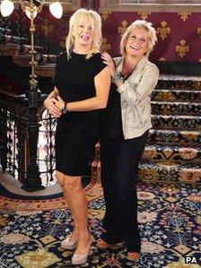 Judy Craymer and Jennifer Saunders at the Viva Forever! launch