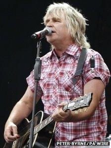 Mike Peters performs at the Isle of Wight Festival June 2012