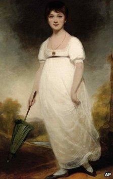 The Rice Portait of Jane Austin by British painter Ozias Humphry (1742-1810)