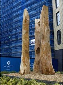 The sculpture celebrating The Jam