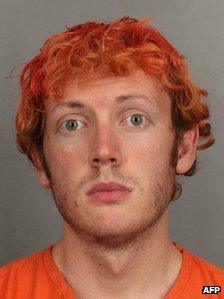 Handout booking photo released by the Arapahoe County Sheriff's Office shows alleged Aurora movie theatre shooter James Holmes 23 July 2012