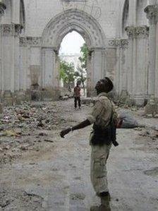 A guard in the cathedral