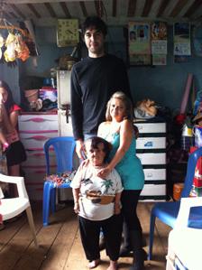 Professor Victor Longo with two Ecuadorians with Laron syndrome