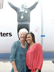 Dames Mary Peters and Dame Kelly Holmes